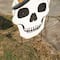 Glitzhome® 38" Lighted Halloween Metal Skull Yard Stake with Timer